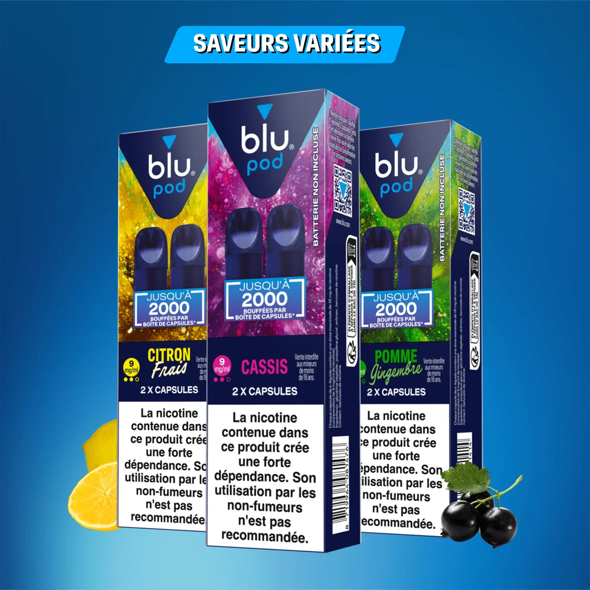 Pods Blu : comparatif des saveurs et des taux